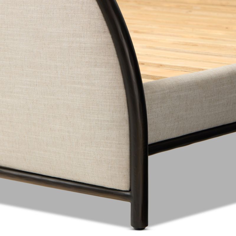 Lamont Parchment Beige Upholstered King Bed - image 6 of 7