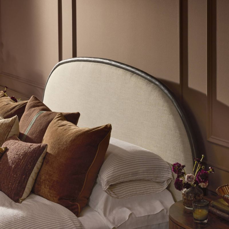Lamont Parchment Beige Upholstered King Bed - image 2 of 7