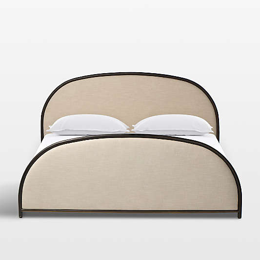 Lamont Parchment Beige Upholstered Bed