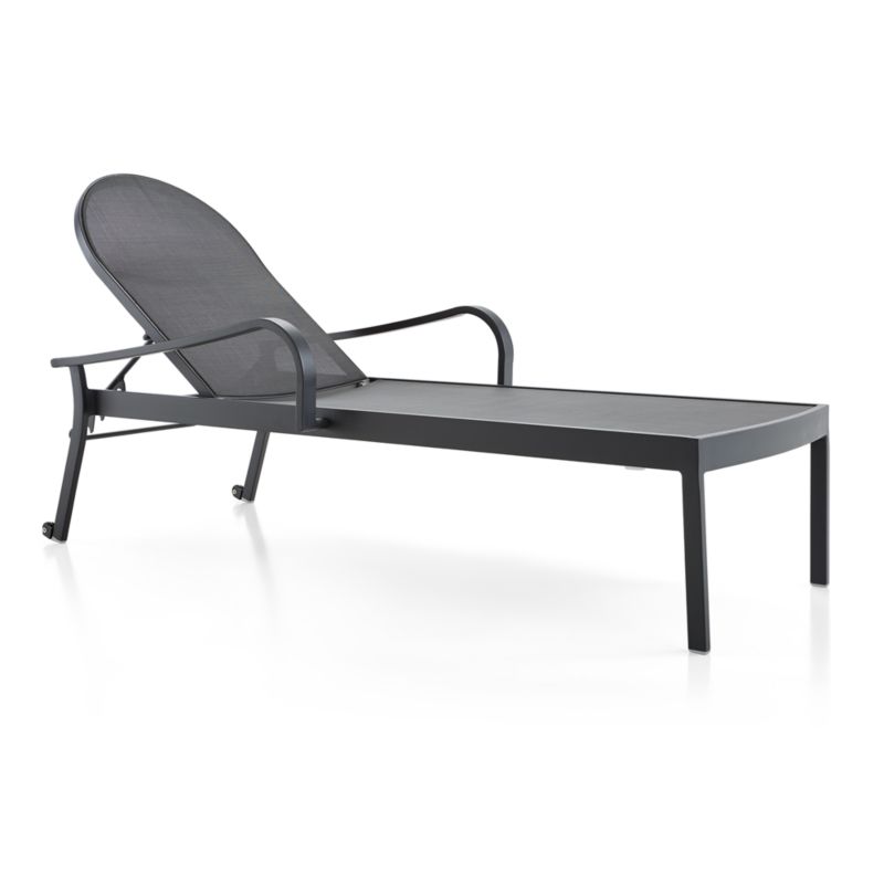 Lanai Charcoal Mesh Outdoor Chaise Lounge