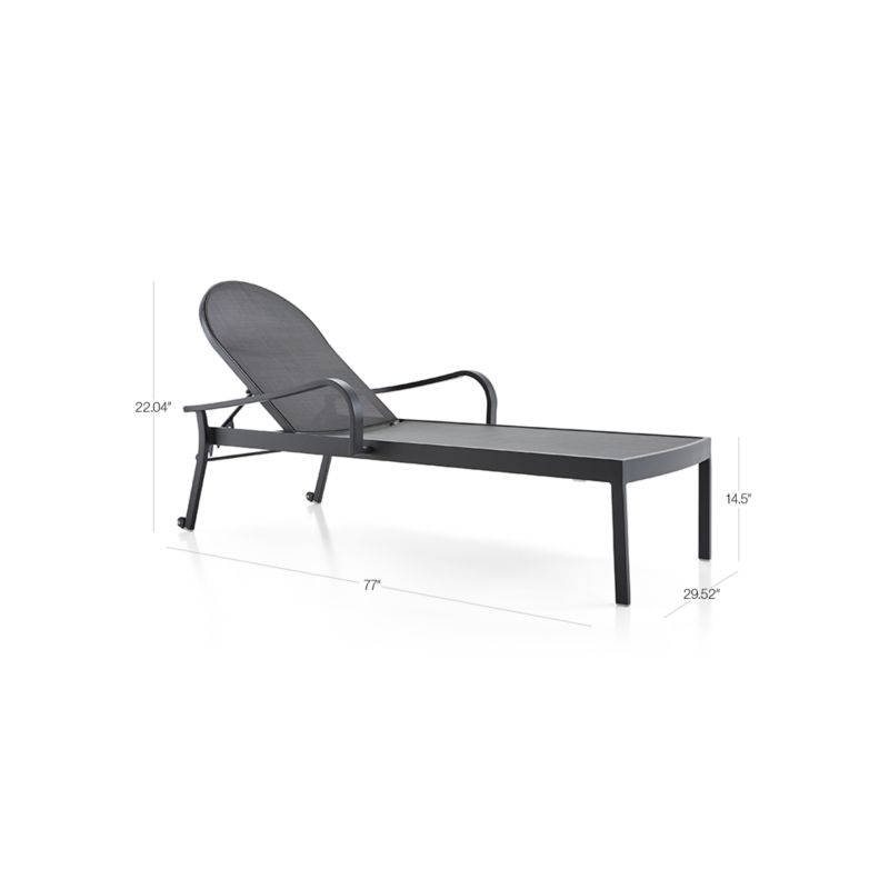 Lanai Charcoal Mesh Outdoor Chaise Lounge