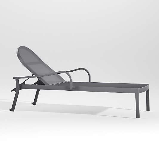 Lanai Charcoal Mesh Outdoor Chaise Lounge