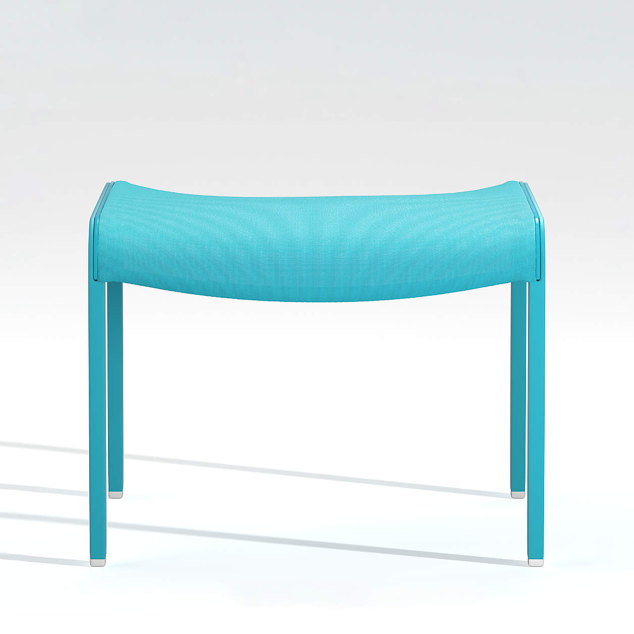 Lanai Aqua Mesh Outdoor Patio Ottoman + Reviews Crate & Barrel