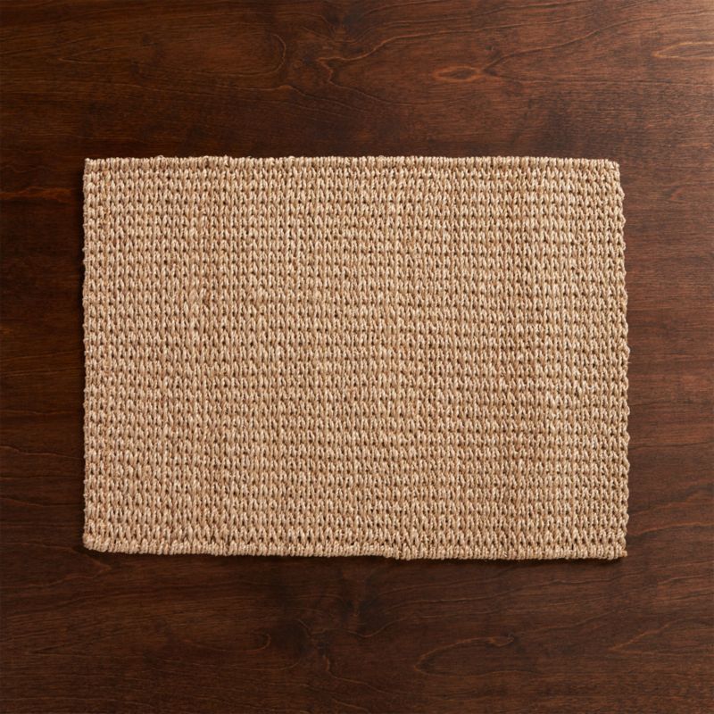 Lanai Rectangular Natural Abaca Woven Round Placemat + Reviews | Crate &  Barrel Canada