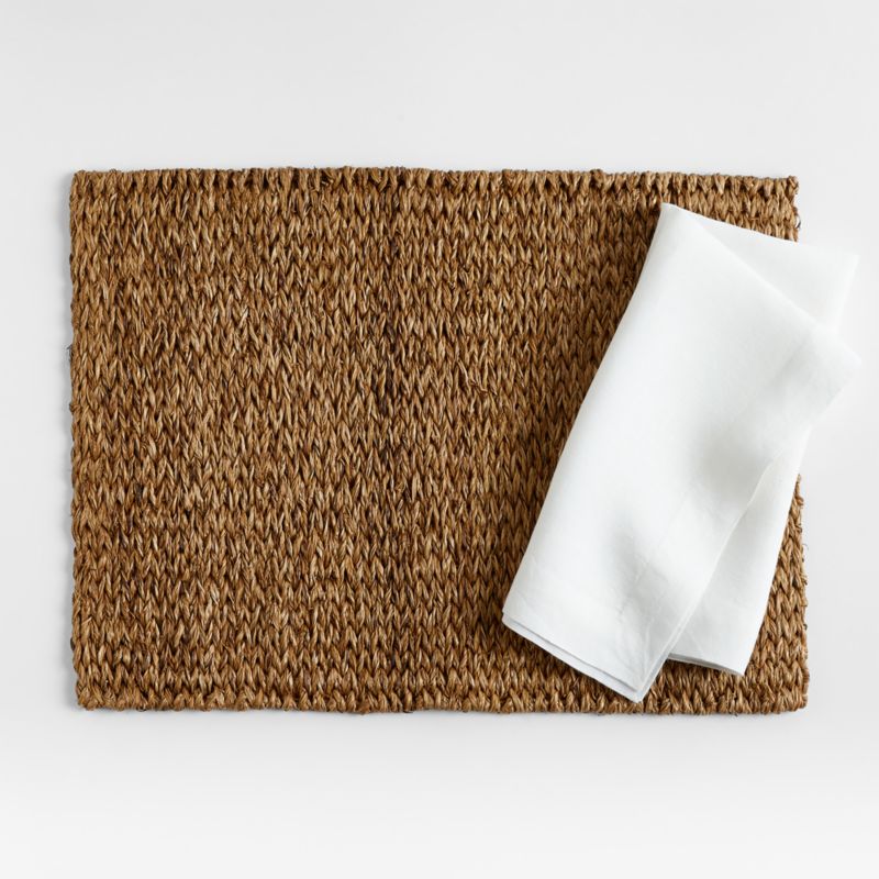 Lanai Rectangular Dark Natural Woven Placemat - image 4 of 5