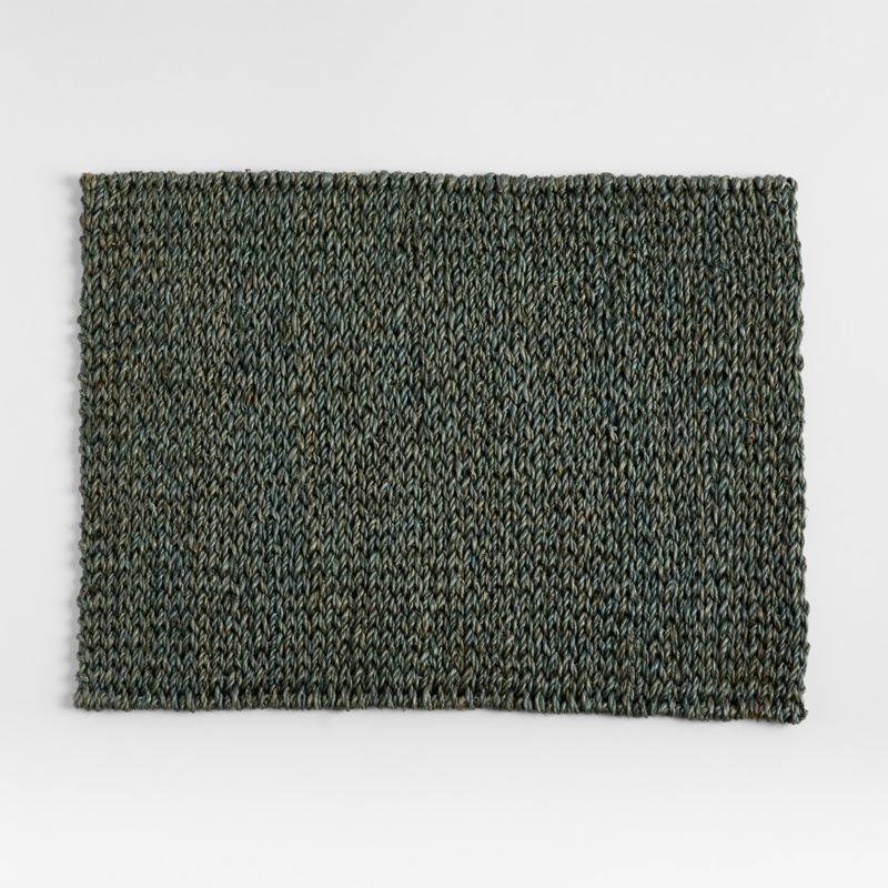 PVC Placemats Rectangule Sage Green/Beige/Black Woven