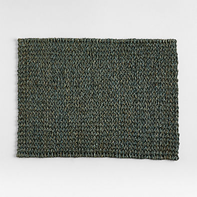 View Lanai Rectangular Grey Woven Placemat details