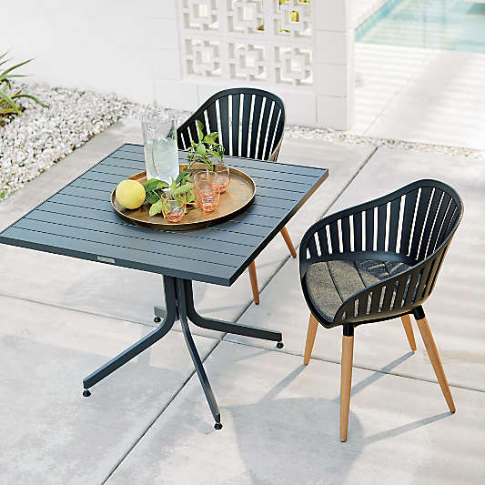Lanai Square Fliptop Dining Table and Reel Dining Chair