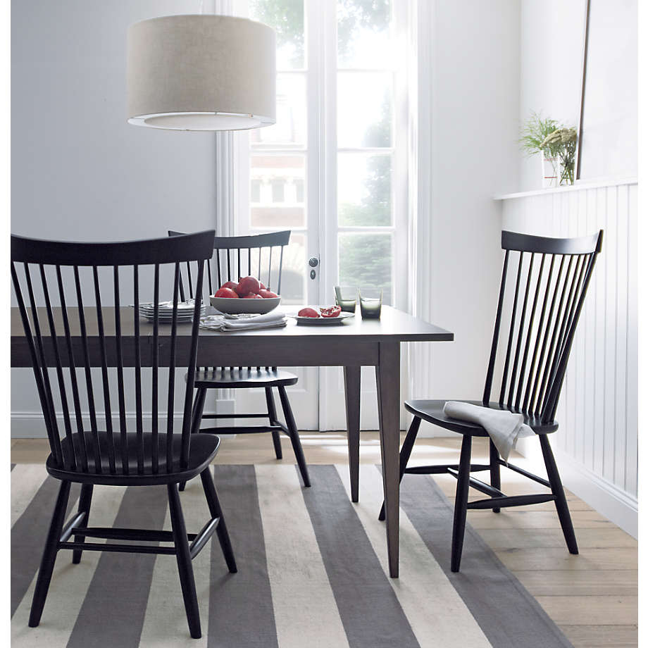 Marlow II Black Maple Dining Chair Reviews Crate Barrel