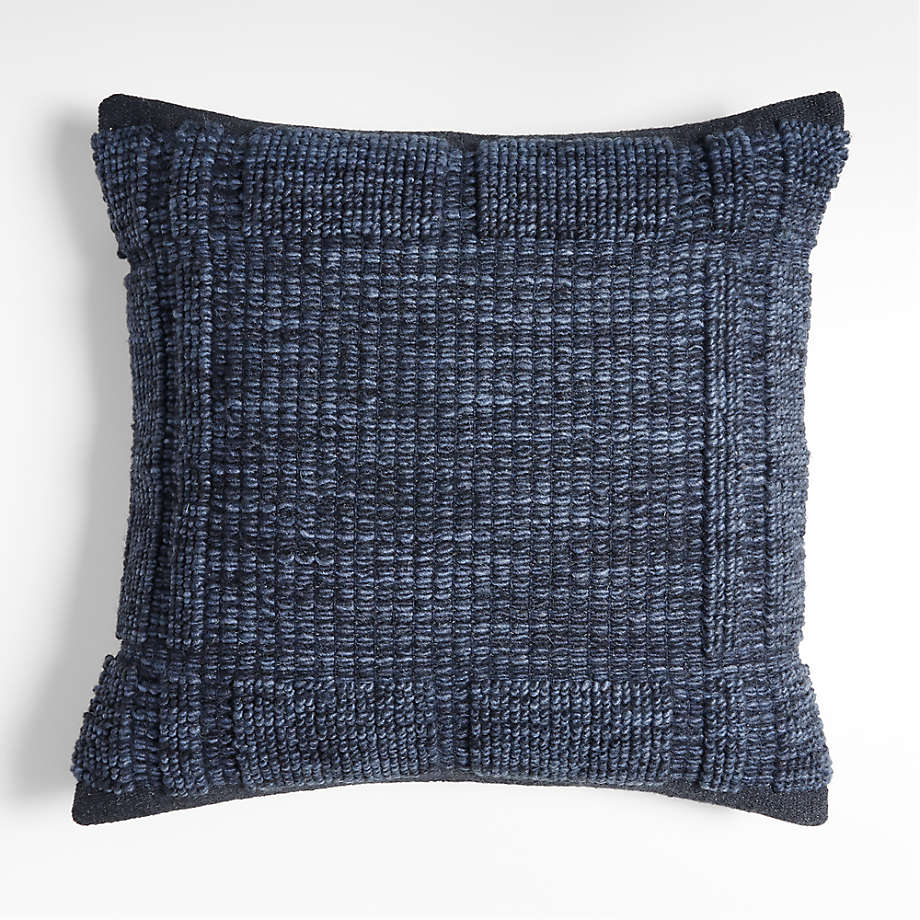 Lancaster Textured Blue Throw Pillow Arrangement