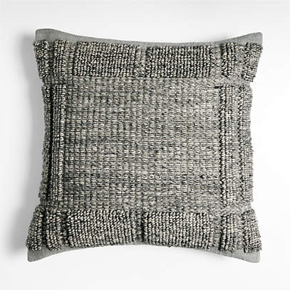 Grey plaid 2025 pillow cover