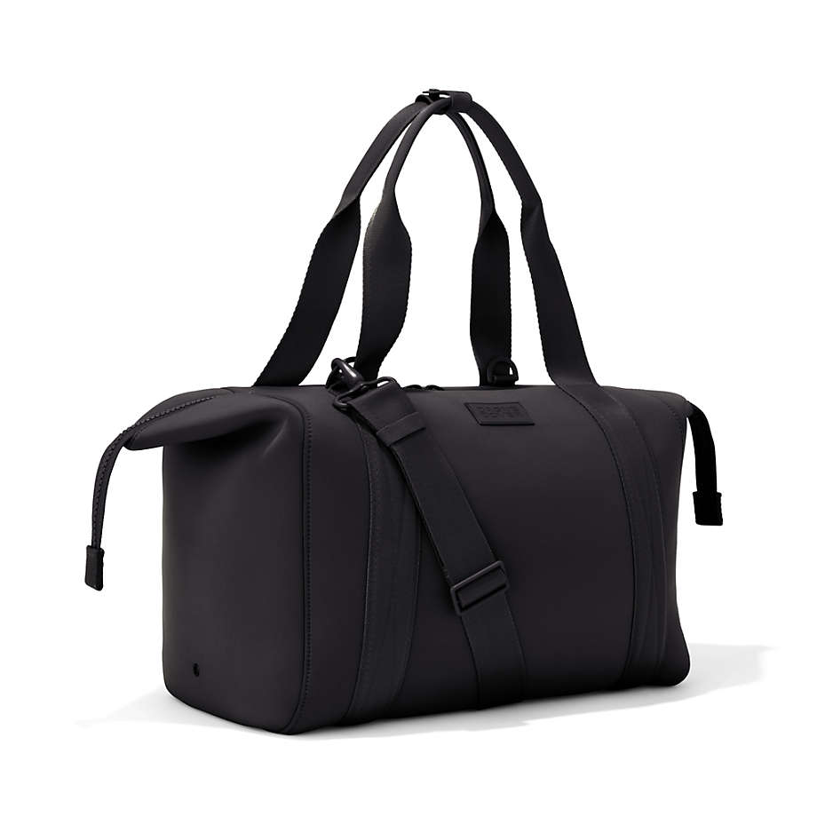 Dagne Dover Large Neoprene Carryall Duffle Bag- Black