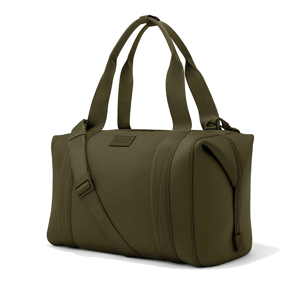 Carryall Duffle Leather Bag in Olive Green