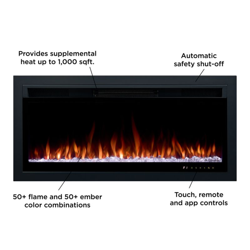 Belhaven Light Wood with Landscape Smart Electric Fireplace 66" - image 5 of 10