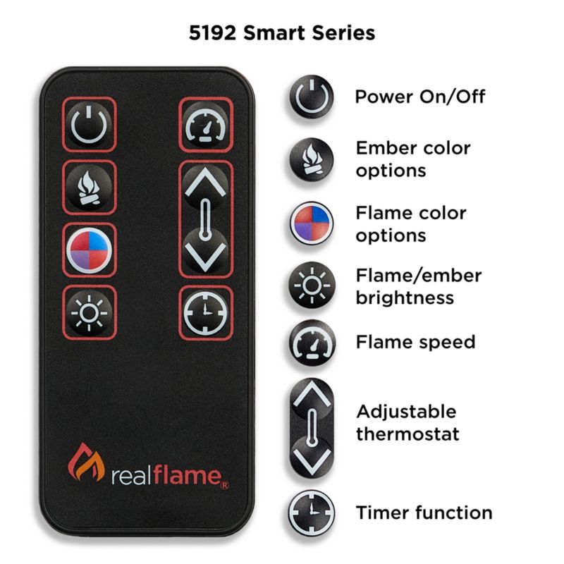 Belhaven Light Wood with Landscape Smart Electric Fireplace 66" - image 9 of 10