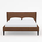 Lane California King Faux Leather Brown Low-Profile Bed + Reviews ...