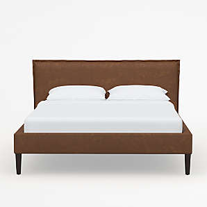 Leather Beds Crate Barrel, Leather And Wood Bed Frame Full