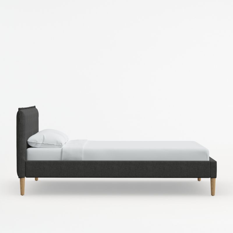 Lane Full Linen Charcoal Low-Profile Bed - image 2 of 5