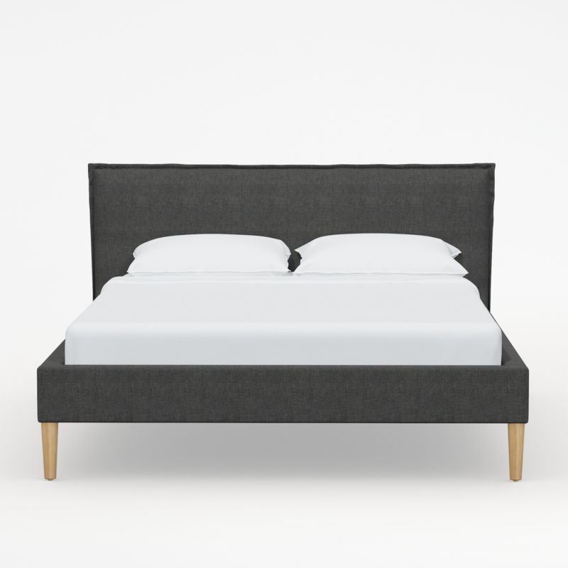 Lane Full Linen Charcoal Low-Profile Bed - image 0 of 5