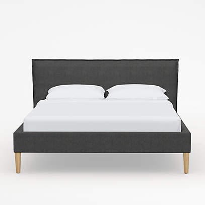 Lane King Linen Charcoal Low Profile, Ultra Low Bed Frame King