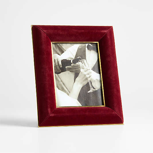 Langham Burgundy Velvet 5x7 Picture Frame