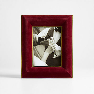 View Langham Burgundy Velvet 5x7 Picture Frame details