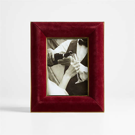 Langham Burgundy Velvet 5x7 Picture Frame