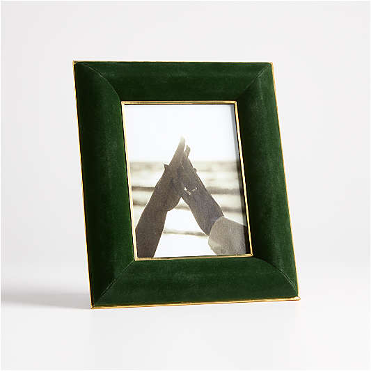 Langham Dark Green Velvet 5x7 Picture Frame