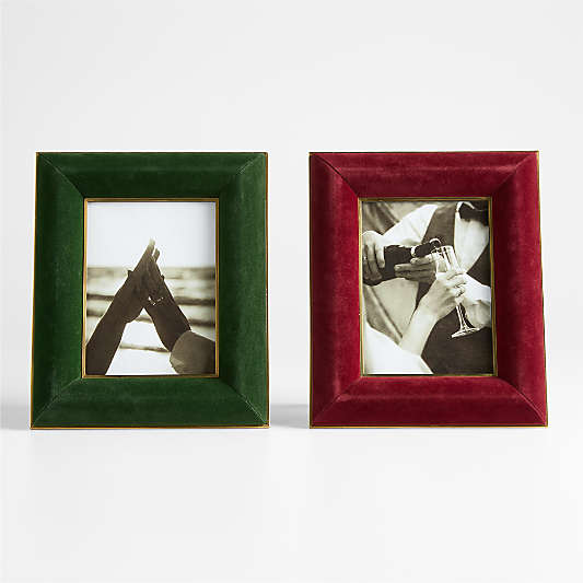 Langham Burgundy Velvet 5x7 Picture Frame