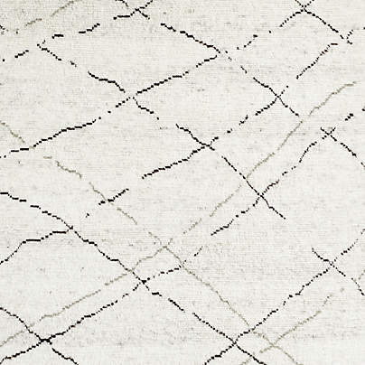 Larache Wool Hand-Knotted Moroccan Ivory Area Rug 10'x14'