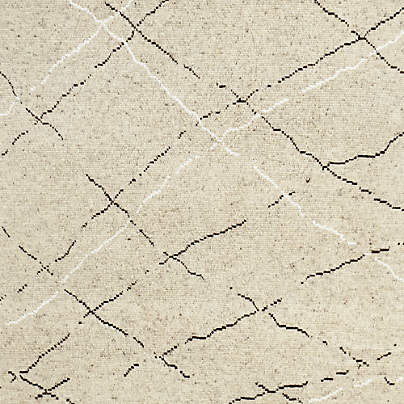 Larache Wool Hand-Knotted Moroccan Sand Beige Area Rug 6'x9'