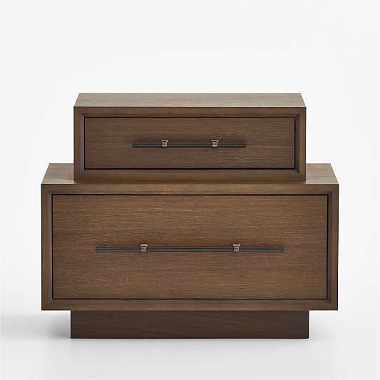 Larchmont 28" Stacked Oak Wood Nightstand