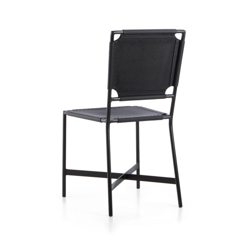 Laredo Black Leather Dining Chair - image 8 of 13