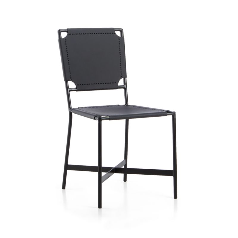 Laredo Black Leather Dining Chair - image 0 of 13