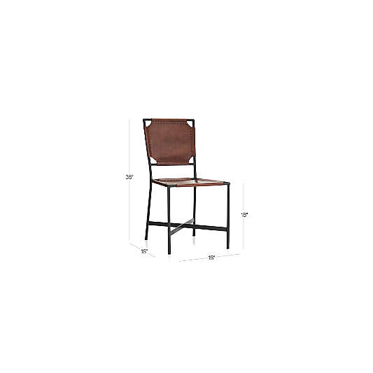 Laredo Black Leather Dining Chair