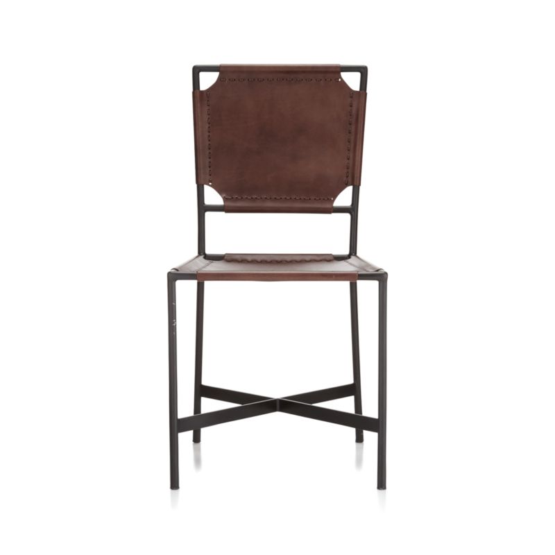 Laredo Brown Leather Dining Chair - image 8 of 17