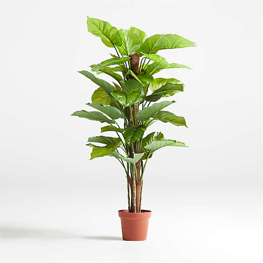 52" Faux Large Leaf Philodendron Plant