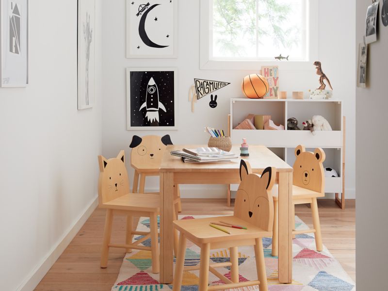 Bear Animal Wood Kids Play Chair