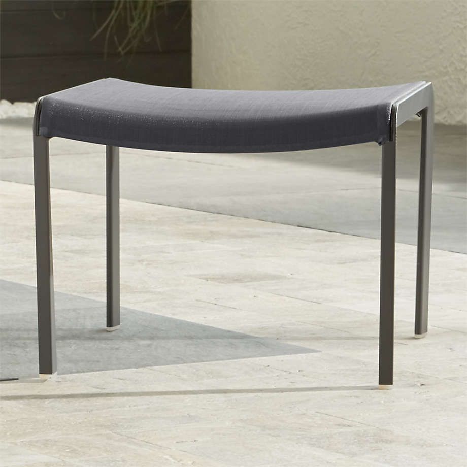Largo Charcoal Grey Mesh Ottoman Crate & Barrel Canada