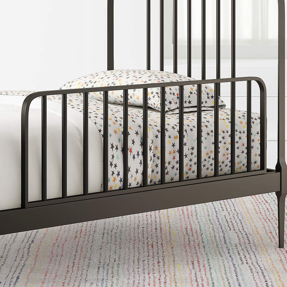 Larkin Metal Kids Bed Rail Reviews Crate Larkin Metal Kids Bed Rail Reviews, How Long Are King Size Bed Rails