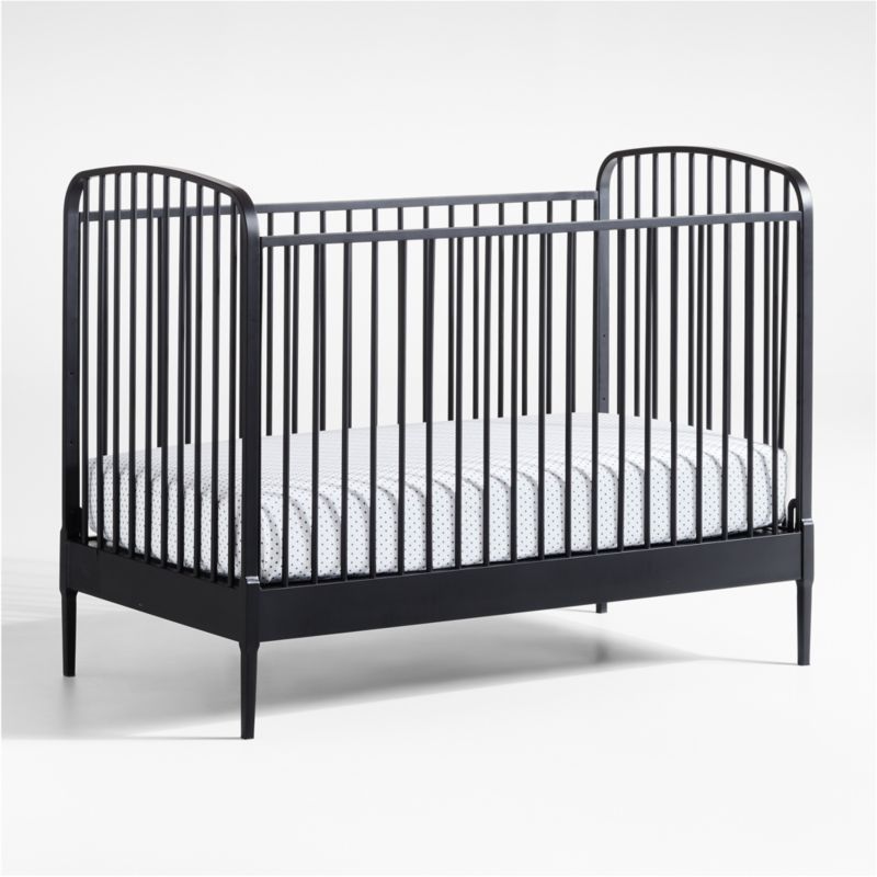 Gray metal outlet crib