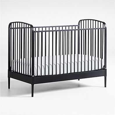 View Larkin Black Metal Convertible Baby Crib details