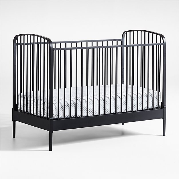 Larkin Black Metal Convertible Baby Crib Reviews Crate Kids