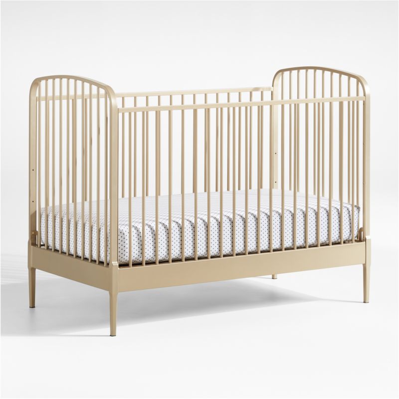 Larkin Gold Metal Convertible Baby Crib Reviews Crate Kids