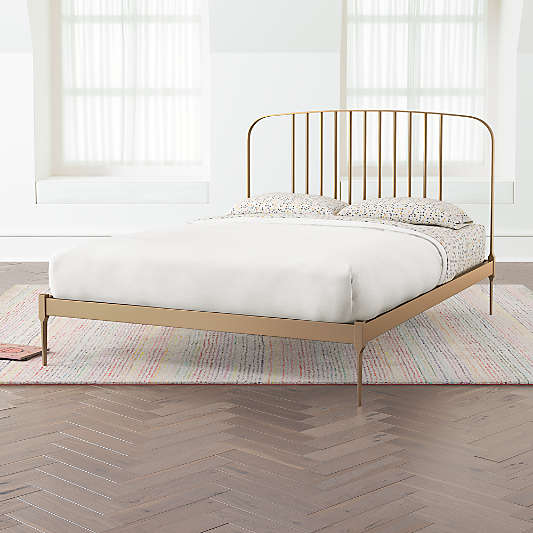 Larkin Gold Metal Kids Full Bed