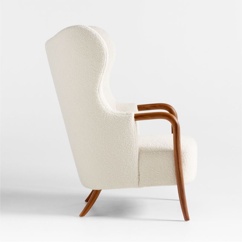 Laso White Boucle Accent Chair - image 9 of 12