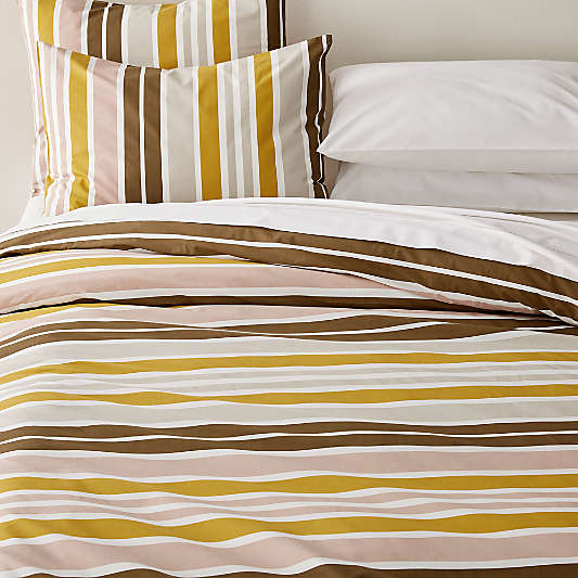 Latour King Striped Percale Duvet Cover