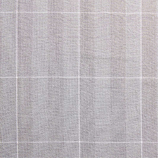 Cool Grey Lattice Herringbone Weave Blackout Curtain Panel 63"