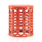 View Lattice Circles Large Orange Outdoor Side Table - image 5 of 5