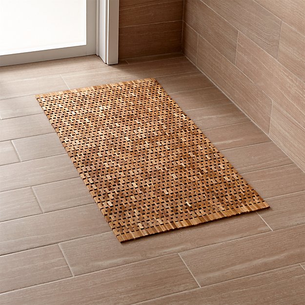 Lattice Wooden Mat Reviews Crate Barrel